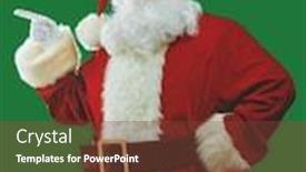  Presentation with jolly - Colorful presentation design enhanced with jolly-santa-claus-wishes-everyone backdrop and a tawny brown colored foreground