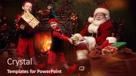  Presentation with jolly - Beautiful PPT layouts featuring jolly-santa-claus backdrop and a tawny brown colored foreground