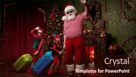  Presentation with jolly - Slide deck enhanced with jolly-santa-claus background and a wine colored foreground