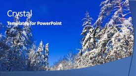  Presentation with jolly - Presentation theme consisting of jolly sunny winter background and a cobalt blue colored foreground