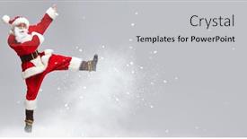  Presentation with jolly - Theme featuring jolly-young-man-dressed background and a light gray colored foreground