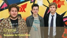  Presentation with jonah - Slides enhanced with jonah-hill-with-christopher-mintz background and a violet colored foreground