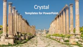  Presentation with amman jordan - Beautiful presentation theme featuring jordan detail of roman columns backdrop and a teal colored foreground