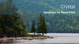 Presentation with pond - Beautiful PPT layouts featuring jordan-pond-view backdrop and a ocean colored foreground