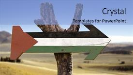  Presentation with palestine - Beautiful presentation theme featuring palestine wooden sign isolated backdrop and a light blue colored foreground
