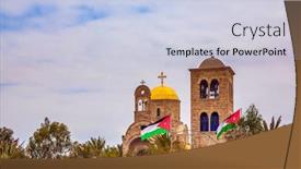  Presentation with jesus christ - Colorful presentation design enhanced with jordan-river-qasr-el-yahud backdrop and a lemonade colored foreground