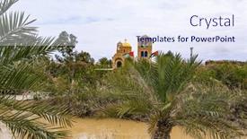  Presentation with jesus christ - Slides consisting of jordan-river-state-border-between background and a sky blue colored foreground