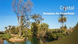  Presentation with winter river - Slides featuring jordan-river background and a teal colored foreground