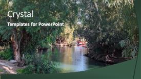  Presentation with baptized - PPT layouts enhanced with jordan-river background and a tawny brown colored foreground