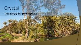  Presentation with winter river - Colorful slide deck enhanced with jordan-river backdrop and a light blue colored foreground