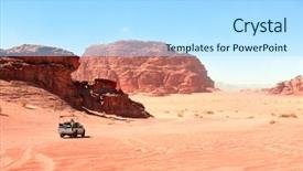  Presentation with jeep car - Amazing presentation theme having jordan tourists in the car backdrop and a light blue colored foreground