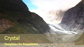  Presentation with new zealand - Slide set having joseph - franz josef glacier national park background and a coral colored foreground