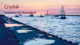  Presentation with joseph - Presentation design having joseph river and lighthouse michigan background and a lemonade colored foreground