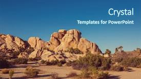  Presentation with joshua tree national park - Presentation theme enhanced with joshua tree national park landscapes background and a ocean colored foreground