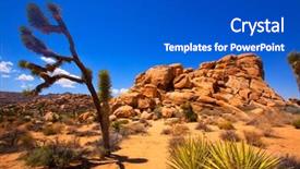  Presentation with joshua tree national park - Colorful slide set enhanced with joshua tree national park yucca valley in mohave desert california usa backdrop and a cobalt blue colored foreground
