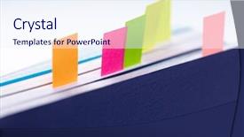  Presentation with tabs - Audience pleasing PPT theme consisting of jotter - business diary with a colored backdrop and a  colored foreground