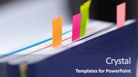  Presentation with tabs - Audience pleasing presentation design consisting of jotter - business diary with a colored backdrop and a ocean colored foreground