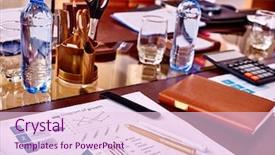  Presentation with office life - Audience pleasing PPT theme consisting of jotter - business still life with stationery backdrop and a  colored foreground