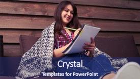  Presentation with about writing - Colorful presentation design enhanced with jotter - mid shot of a girl backdrop and a navy blue colored foreground