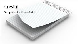  Presentation with mechanical engineering 3d render - Slide set having jotter - notepad - 3d render background and a  colored foreground