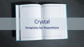  Presentation with diary - Slide deck with jotter - open diary background and a  colored foreground