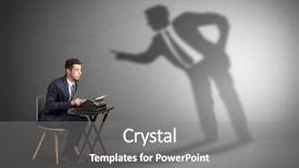  Presentation with shadow - Presentation consisting of journal reflection - little man working background and a gray colored foreground