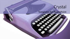  Presentation with purple - Audience pleasing presentation theme consisting of journal reflection - vintage purple typewriter backdrop and a light blue colored foreground