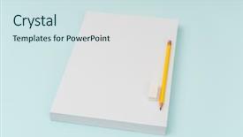  Presentation with brochure - Slide deck featuring journal template - blank flyer poster brochure mockup background and a sky blue colored foreground