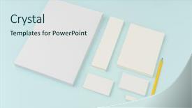  Presentation with blue business - Cool new presentation with journal template - blank flyer poster brochure mockup backdrop and a sky blue colored foreground