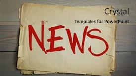  Presentation with news paper - Presentation enhanced with journal template - news old paper background and a coral colored foreground