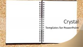  Presentation with cork - Amazing presentation having journal template - notebook on cork background backdrop and a white colored foreground