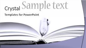  Presentation with journal - Beautiful slides featuring journal with pen on white backdrop and a white colored foreground