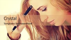  Presentation with book and pen - Theme consisting of journal writing - handwriting hand writes background and a coral colored foreground