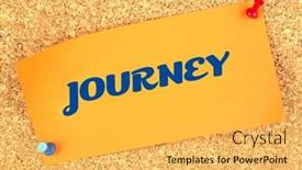  Presentation with journey - Amazing slide set having journey concept paper sheet with inscription backdrop and a yellow colored foreground