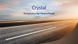  Presentation with road safety rules - Slide set consisting of background of road and sky background and a lemonade colored foreground