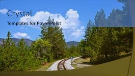  Presentation with journey - PPT theme enhanced with journey in sarganska osmica shargan eight - serbia - travel background background and a light blue colored foreground