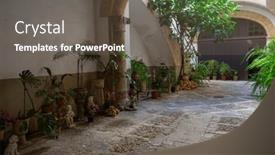  Presentation with journey - Presentation theme with journey-through-mallorca-s-streets background and a  colored foreground