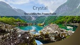  Presentation with mountain lake - PPT theme consisting of journey-to-the-fabulous-northern background and a light blue colored foreground