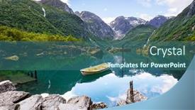  Presentation with journey - Presentation design with journey-to-the-fabulous-northern background and a ocean colored foreground