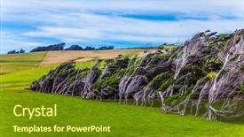  Presentation with strong wind - Presentation theme having journey to the south island background and a tawny brown colored foreground