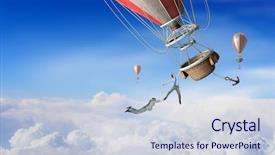  Presentation with balloon - Theme having  background and a  colored foreground