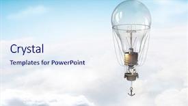  Presentation with travel - Cool new slide deck with aircraft design - man travel in aerostat backdrop and a sky blue colored foreground