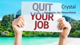  Presentation with quit - Cool new presentation with youth unemployment - quit your job card backdrop and a arctic colored foreground