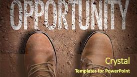  Presentation with trail - Presentation having action plan free - top view of boot background and a tawny brown colored foreground