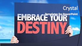  Presentation with embrace race - Cool new presentation design with journey vision dream education - embrace your destiny card backdrop and a teal colored foreground