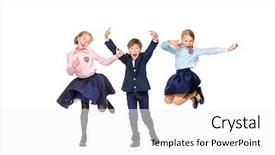  Presentation with zombie school - Theme enhanced with joy isolated over white background background and a white colored foreground