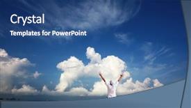  Presentation with tourist - Theme enhanced with joy lord - beautiful clouds of the unusual background and a ocean colored foreground