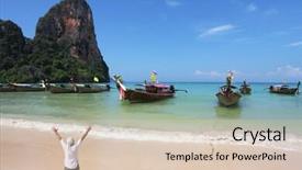  Presentation with happy sad face man - Audience pleasing slides consisting of joy lord - happy man joyfully welcomes backdrop and a lemonade colored foreground