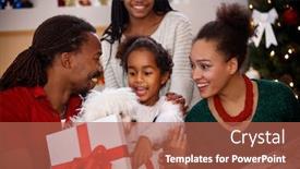  Presentation with joy - Amazing PPT layouts having joy-of-christmas-eve backdrop and a red colored foreground