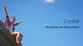  Presentation with joy - Colorful presentation enhanced with joy of freedom backdrop and a light blue colored foreground